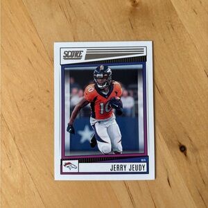 🏈 3/$10 🏈 JERRY JEUDY 2022 Panini Score Football Trading Card # 75